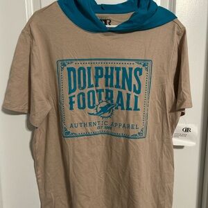 Darius Rucker Dolphins Football Tan and Teal T-Shirt